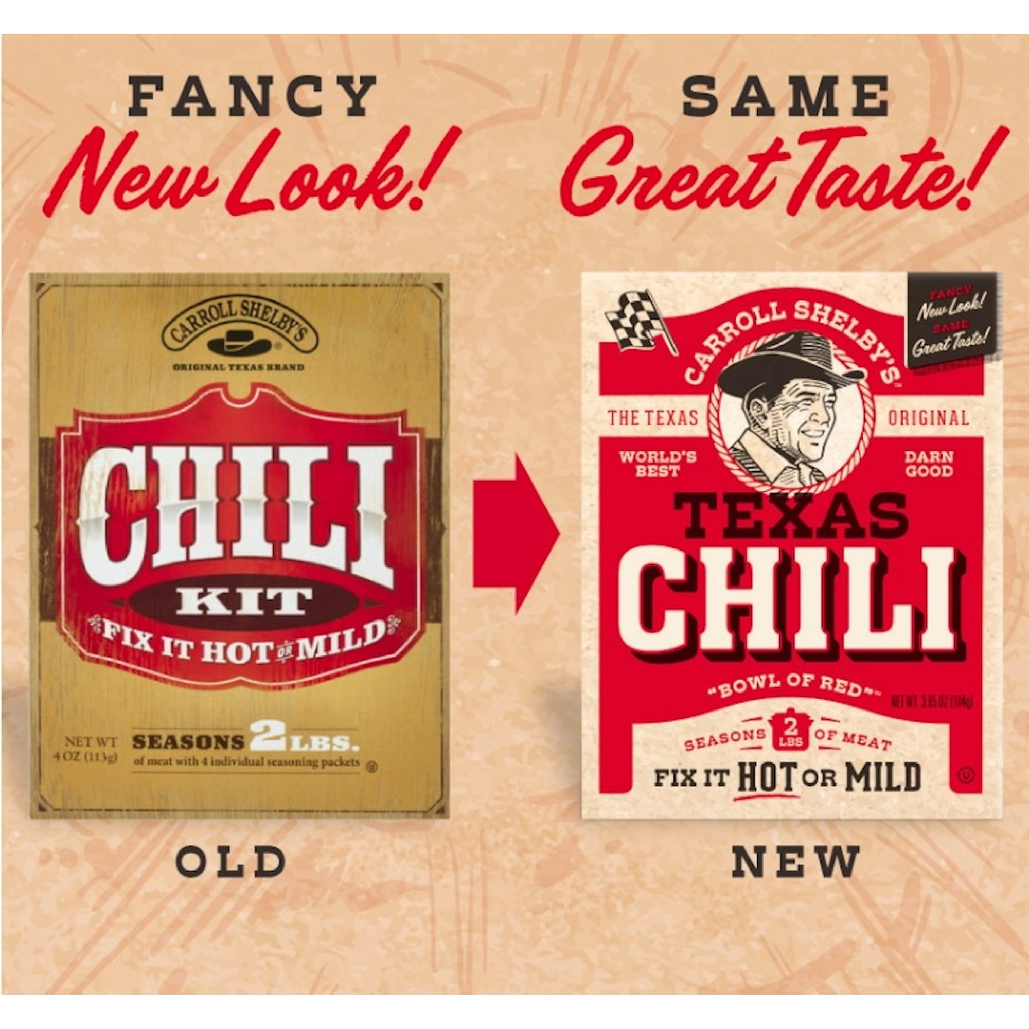 Carroll Shelby's Authentic Texas Chili Spice Kit, 3.65 oz. - Carroll Shelby