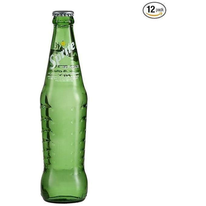 Mexican Sprite Glass Bottled Soda 12 Ounce - 12 Count Refreshing Pack - Sprite