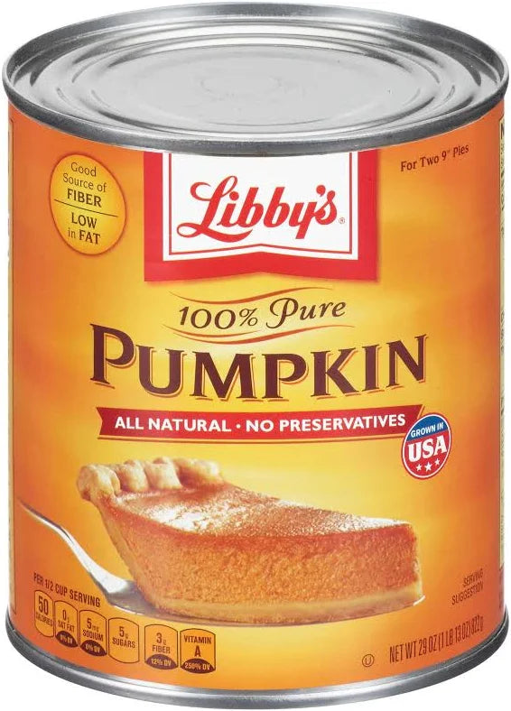 Libby's 100% Pure Canned Pumpkin All Natural No Preservatives, 29 oz (Pack of 4) - Libby's