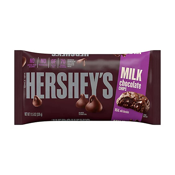 Pack of 2 - Hershey's Milk Chocolate Chips 1 bag / 11.5 oz - Hershey's