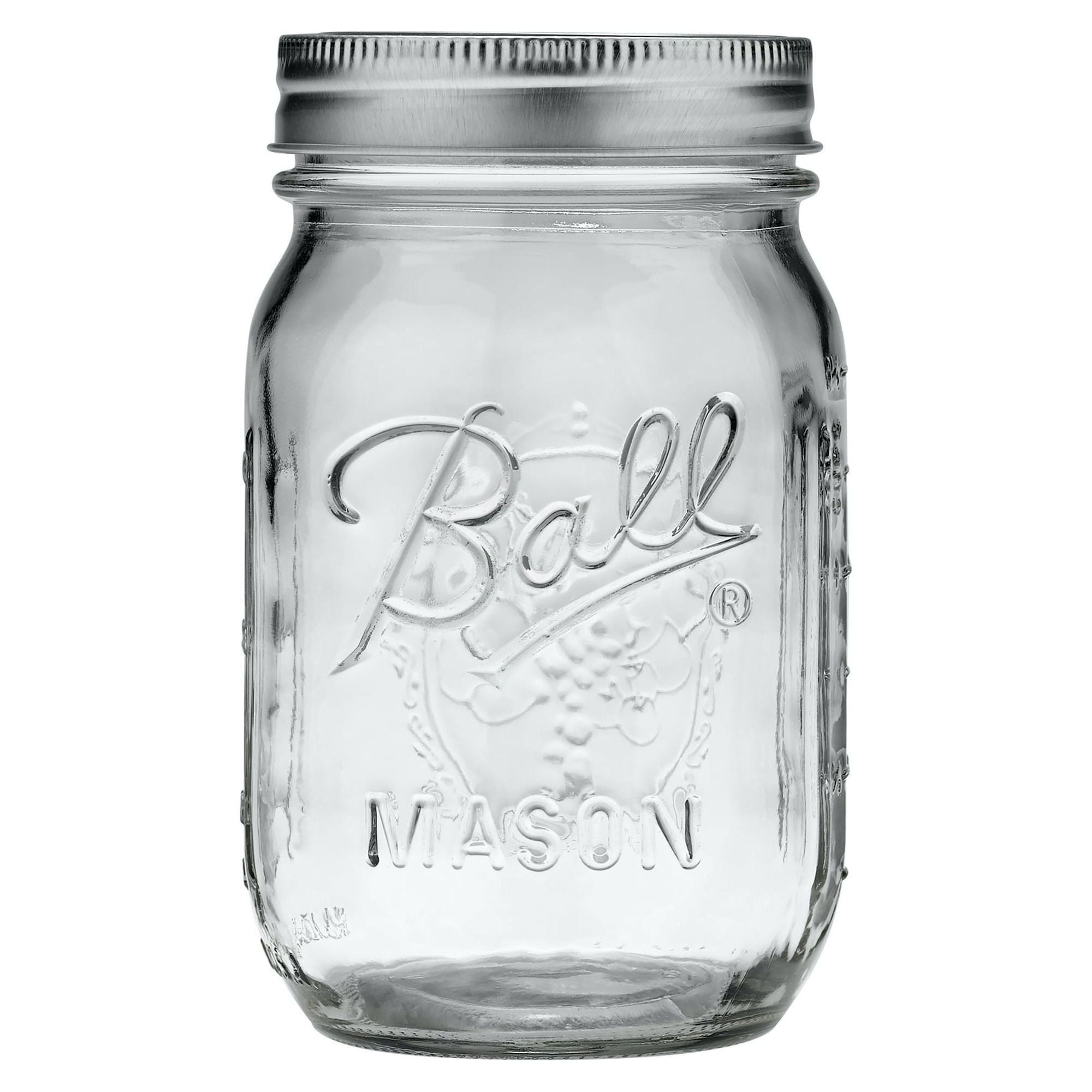 Ball Regular Mouth Mason Jars with Lids and Bands, 16-Ounces (4-Pack) - Ball