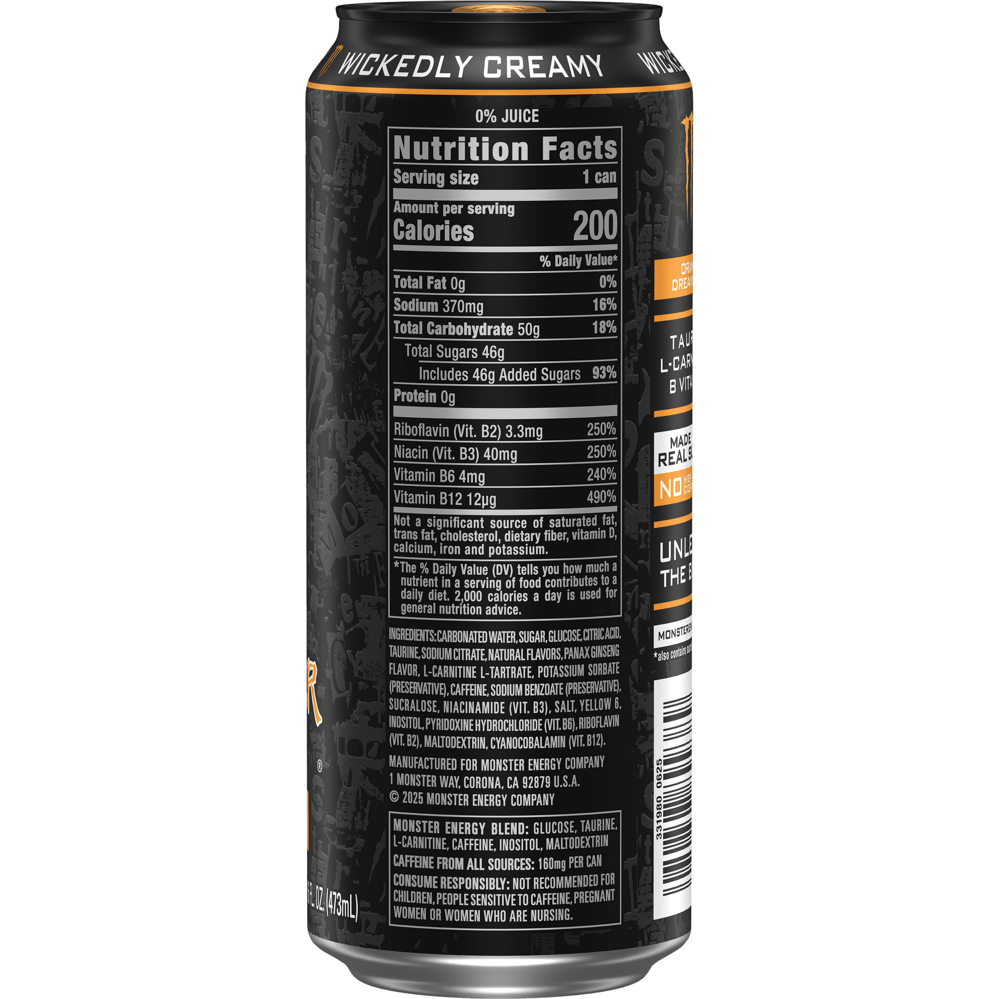 Monster Orange Dreamsicle Energy Drink, 16 Fl Oz - Monster Energy