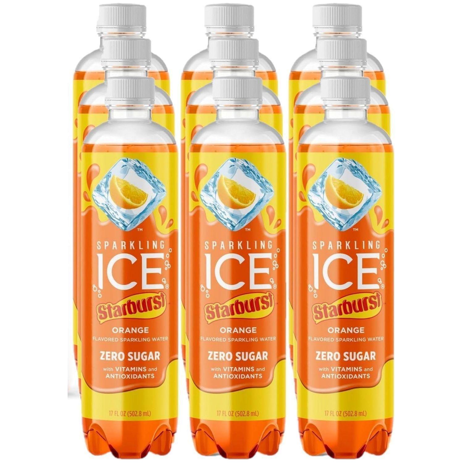 Citrus Burst Delight: Orange Sparkling ICE Water - 17oz (Pack of 9) - Sparkling Ice