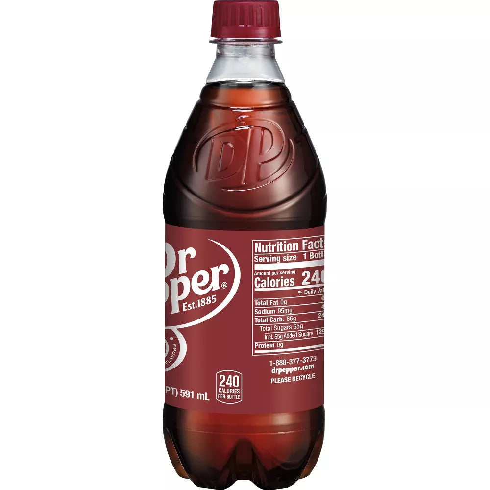 Dr Pepper Soda 20oz Bottles (Pack of 12) - Dr. Pepper
