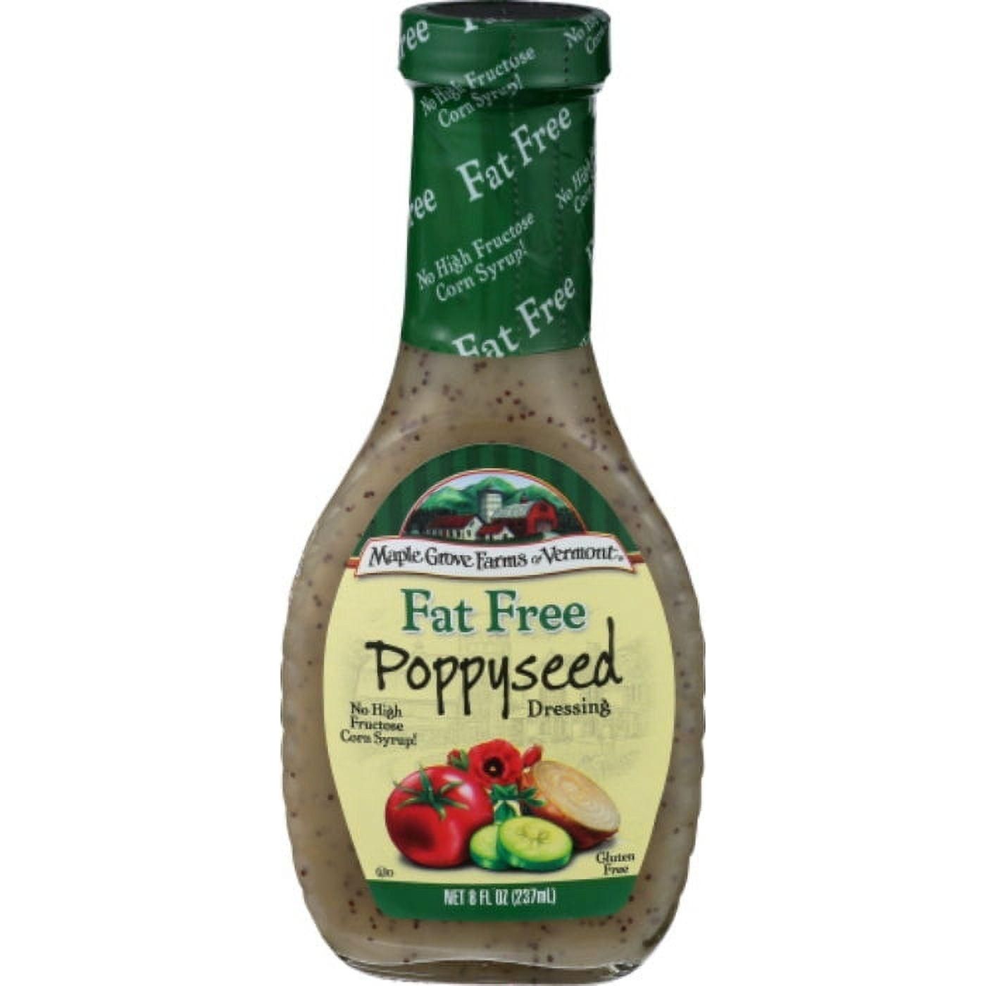 MAPLE GROVE DRSSNG FF POPPYSEED 8 OZ - Pack of 6 - Maple Grove Farms