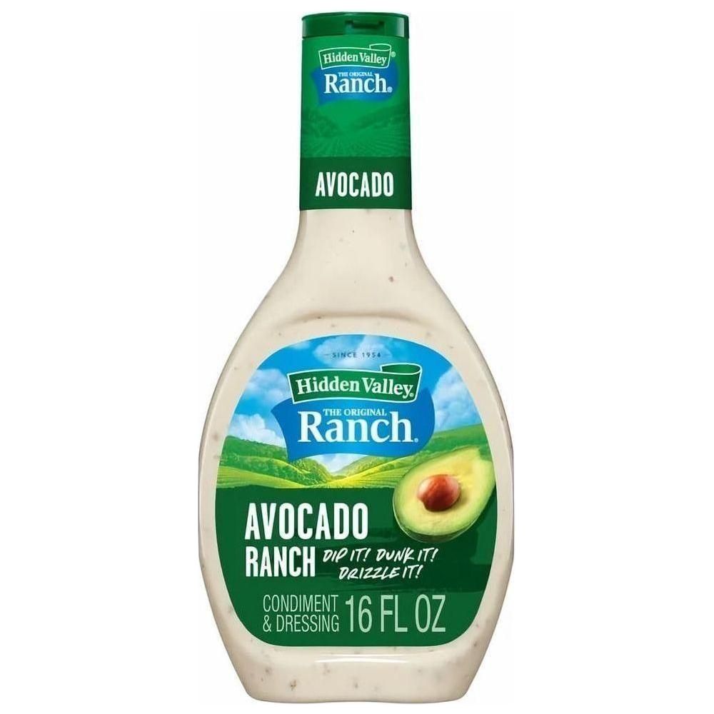 Creamy Avocado Ranch Salad Dressing - Hidden Valley 16oz (Set of 3) - Hidden Valley