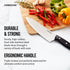 Farberware Classic 8 Inch Tripe-Riveted Stainless Steel Chef Knife Black Handle - Farberware