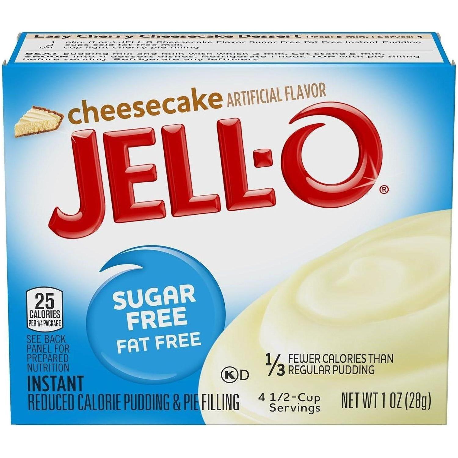 Sugar-Free Fat-Free Jell-O Instant Cheesecake Pudding & Pie Filling - 6 Pack (1 oz Boxes) - Jell-O