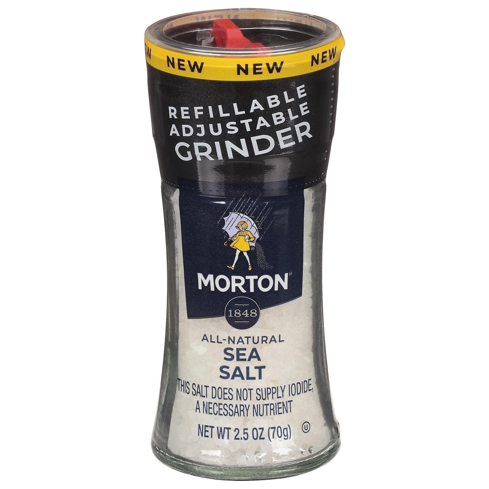 Morton Himalayan Pink Salt Grinder, 2.5 oz - Morton