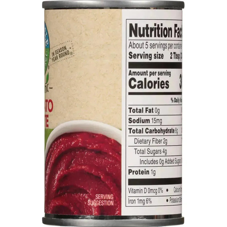 Organic Tomato Paste by Full Circle Market, 6 oz Cans, Pack of 8 - Full Circle Organic