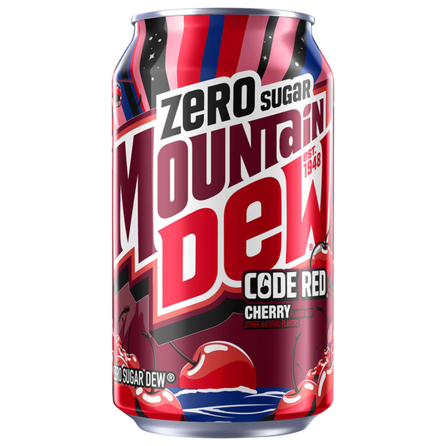 Mountain Dew Code Red Zero Sugar 12-Pack Cans, 12oz