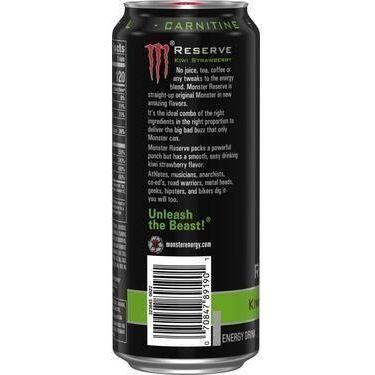 Monster Reserve Kiwi Strawberry Energy Drink, 16 oz Cans (12 Pack) - Monster Energy