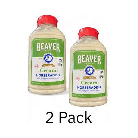 Beaver Cream Horseradish 12 oz (2 Pack) Squeeze - Beaver Brand