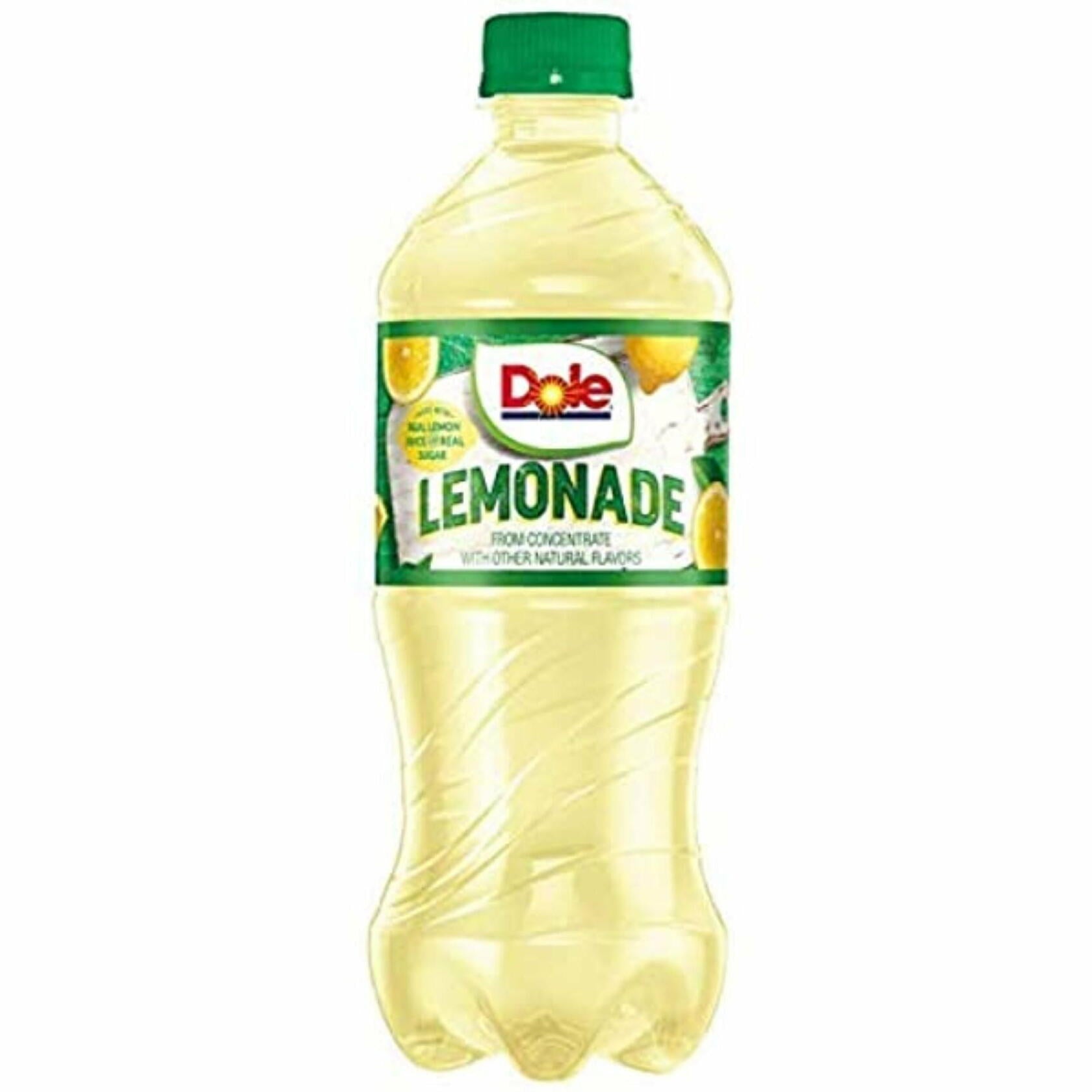 Dole Lemonade Juice Drink 20oz Bottles, Quantity of 12 - Dole