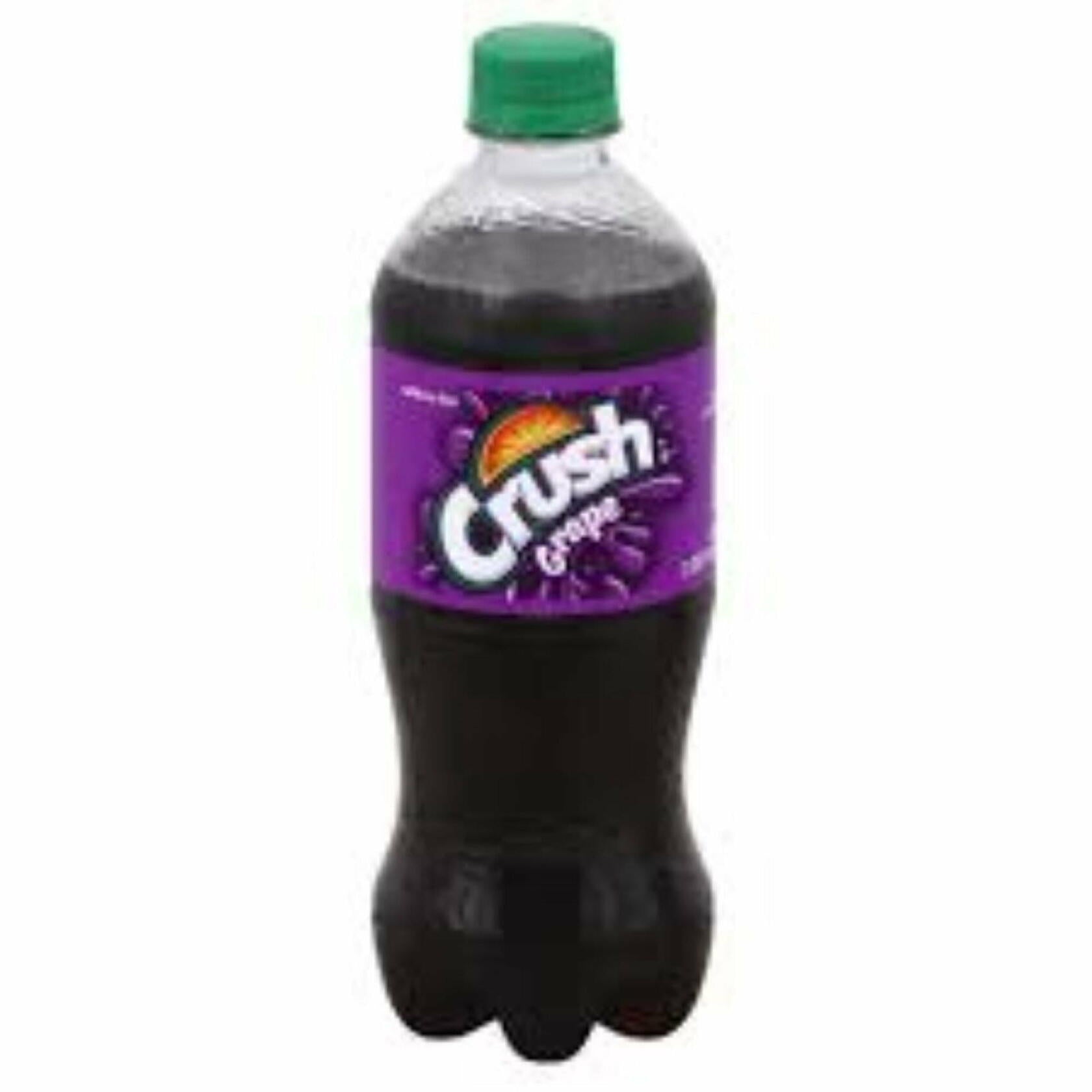 Crush Grape Soda 20oz Bottles, Quantity of 12 - Orange Crush