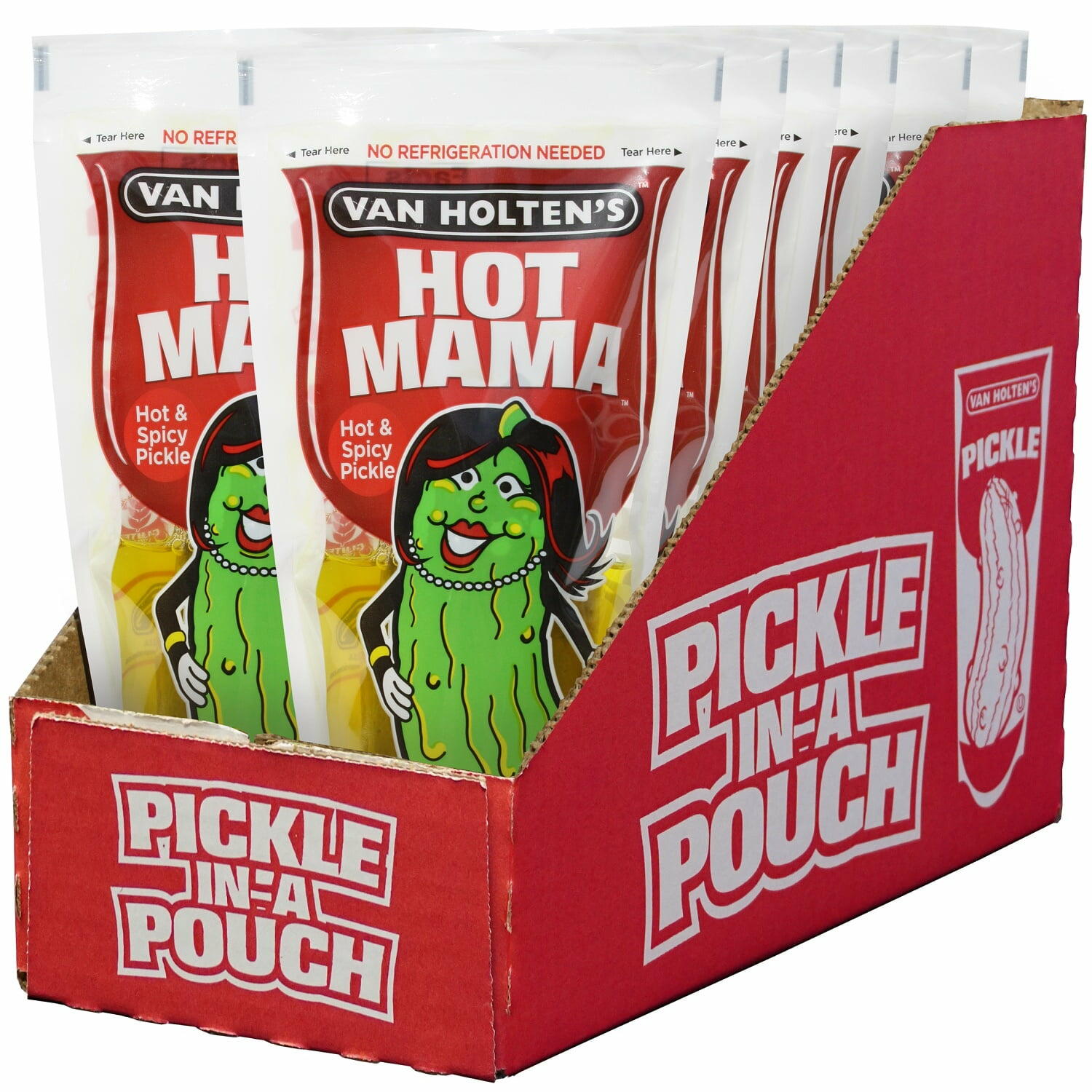 Van Holten's Pickles - Hot Mama Pickle-In-A-Pouch - 12 Pack - Van Holten's