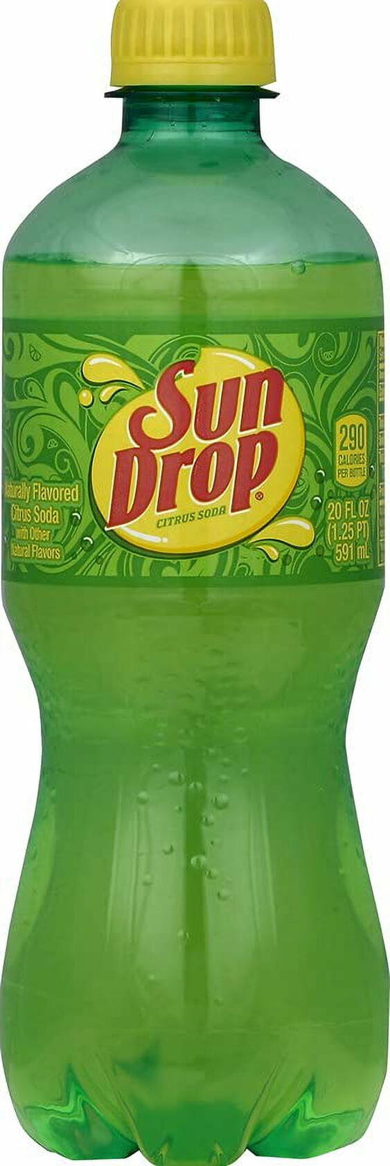 Sun Drop Citrus Soda 20oz, 12 Pack - Sun Drop