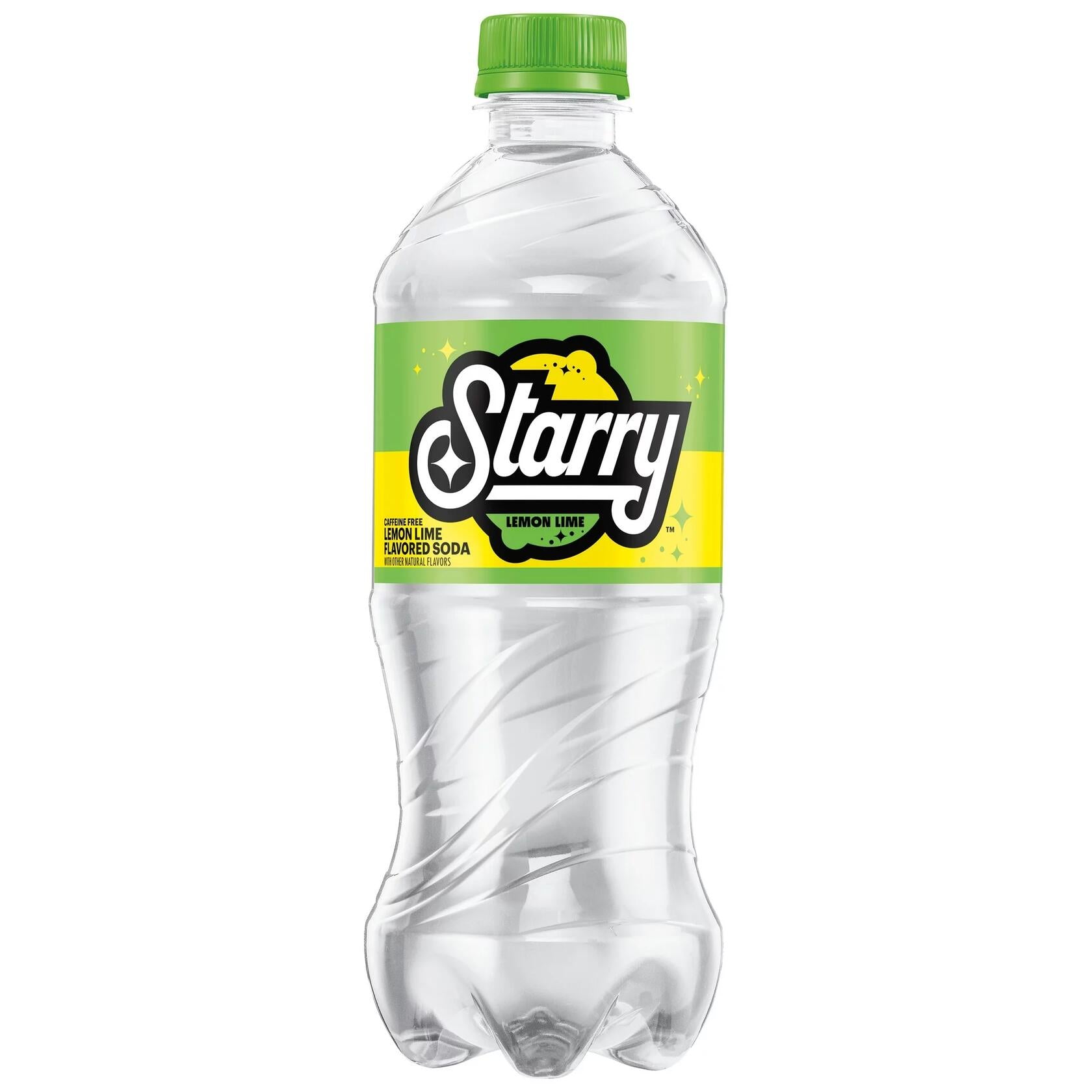 Starry Lemon Lime Flavored Soda Lemon Lime 20 oz, 12 Pack - Starry
