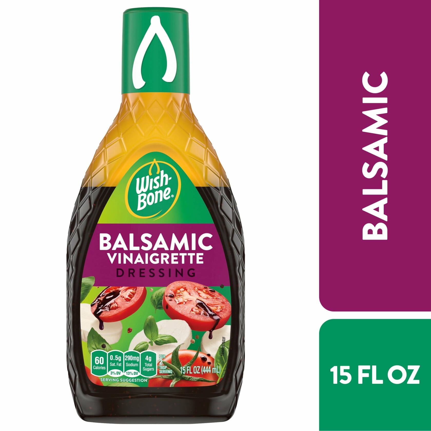 Wish-Bone Balsamic Vinaigrette 15 fl oz, Pack of 6 - Wish-Bone