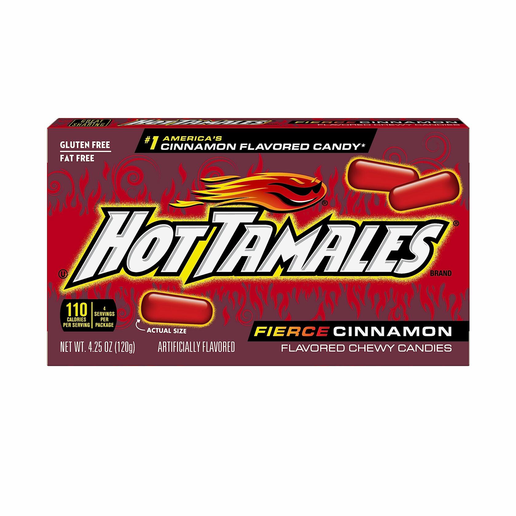 Hot Tamales Cinnamon Candy 4.25oz, Box Pack of 12 - Hot Tamales