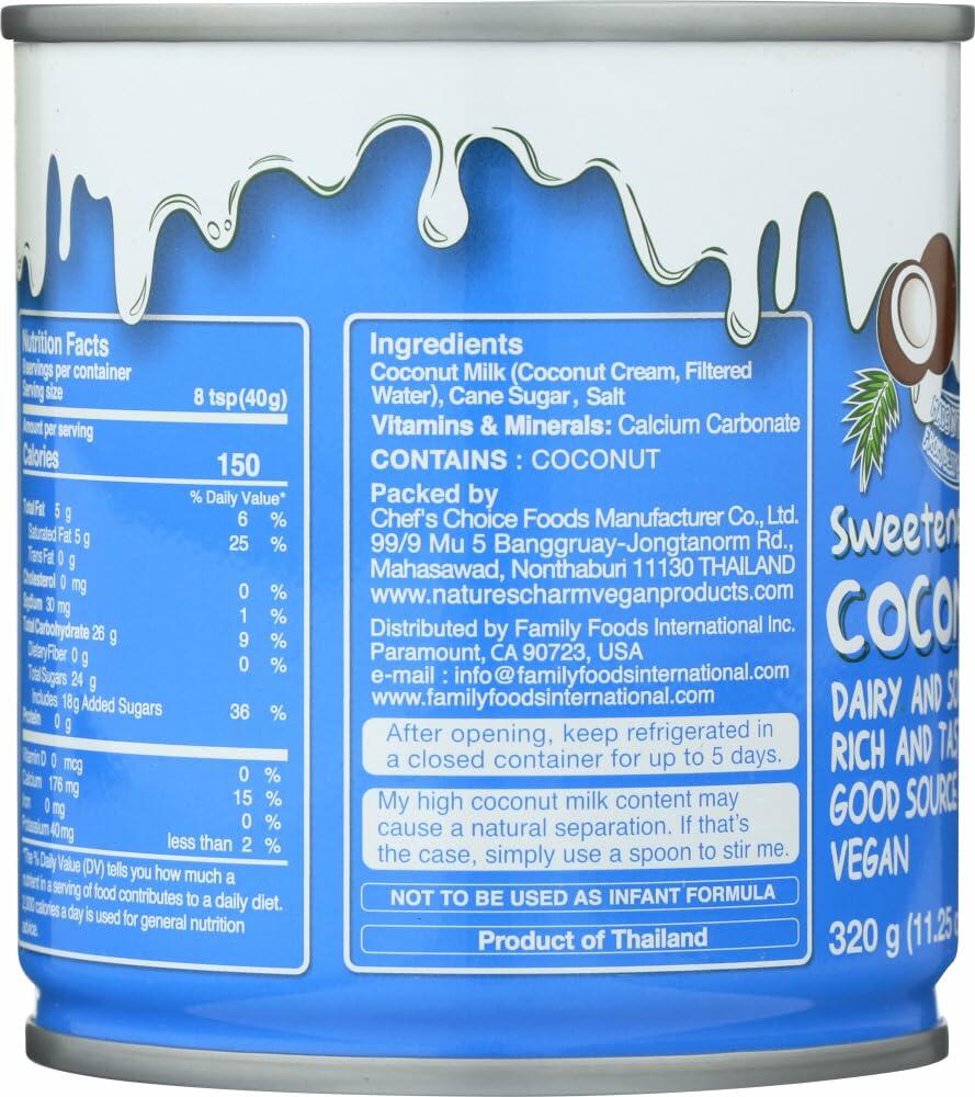 Nature's Charm Sweetened Coconut Milk 11.25oz, 3 Pack - Nature's Charm