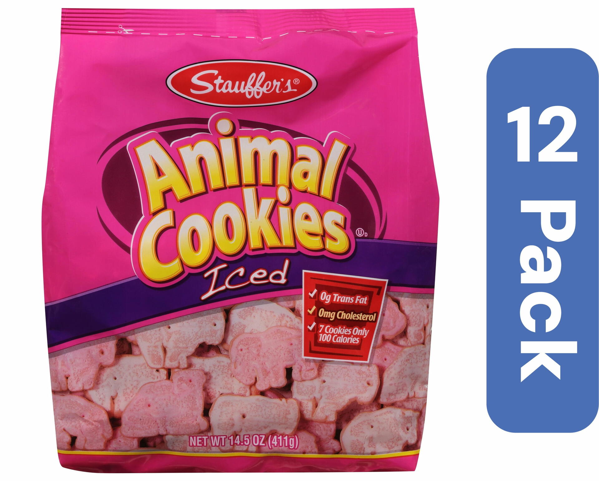 Stauffer Iced Animal Cookies 14.5 oz (Pack Of 12) - Stauffer's