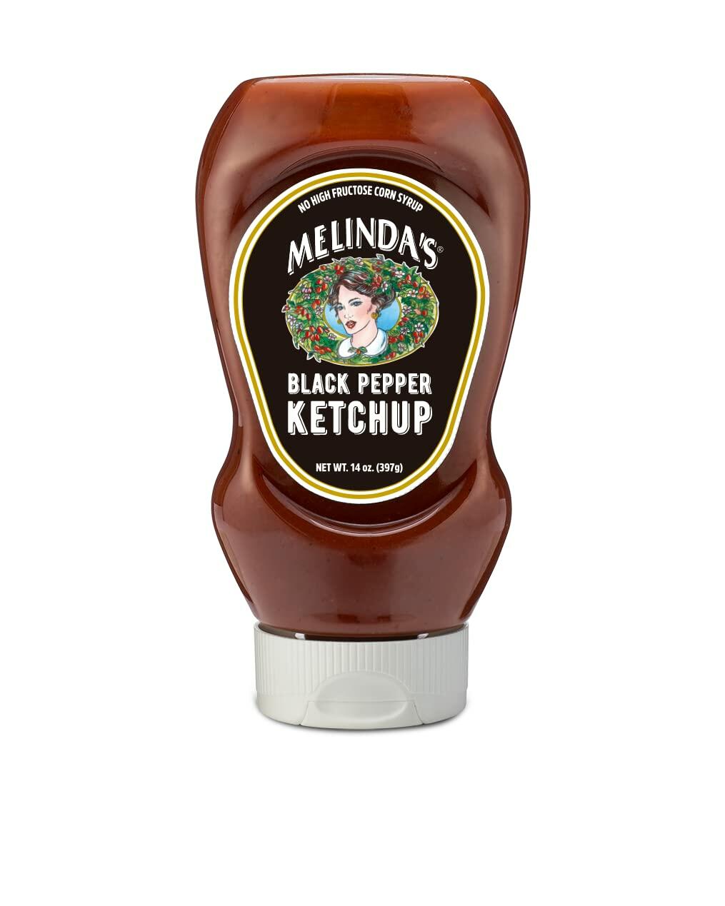 Melinda's Ketchup Black Pepper 14oz Bottle, 1 Pack - Melinda's