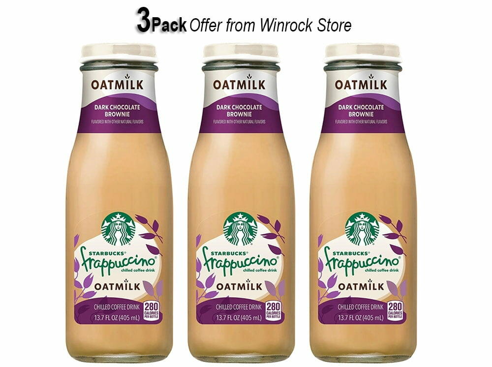 Starbucks Frappuccino with Oatmilk Dark Chocolate Brownie 13.7 Oz (3 Pack) - Starbucks