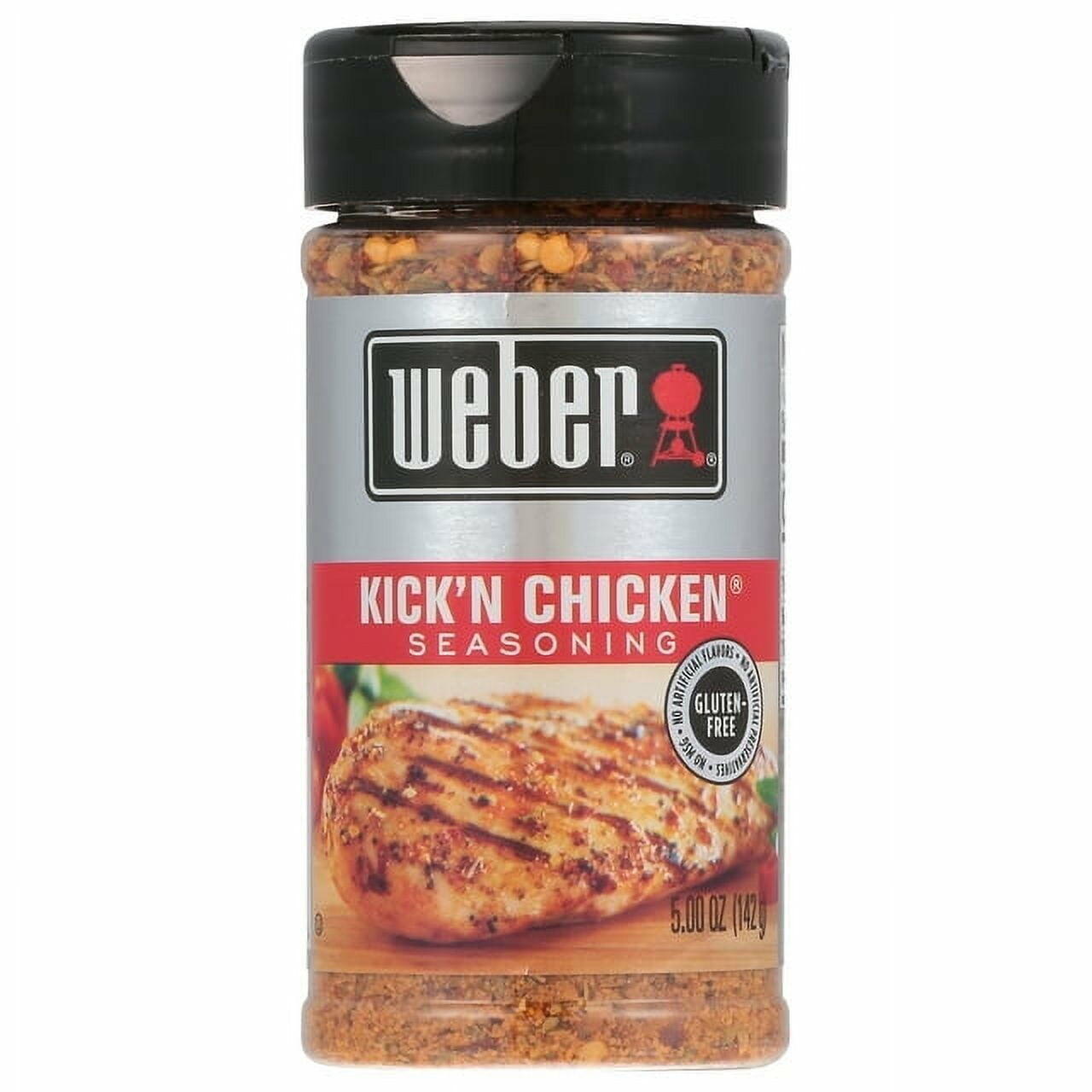 Weber Kick'n Chicken Seasoning Gluten Free 5 oz (Pack of 4) - Weber