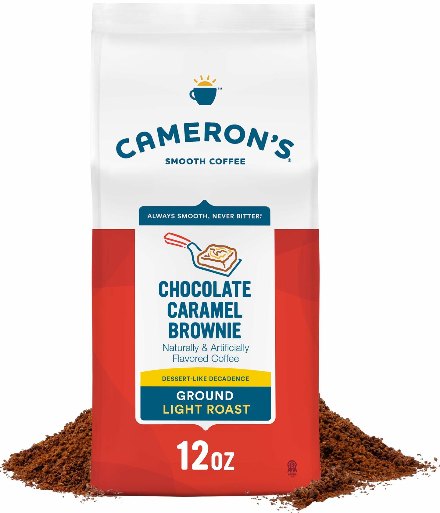 Cameron's Coffee Chocolate Caramel Brownie Ground Coffee, Light Roast, 12 oz, Naturally Caffeinated - Cameron's Coffee