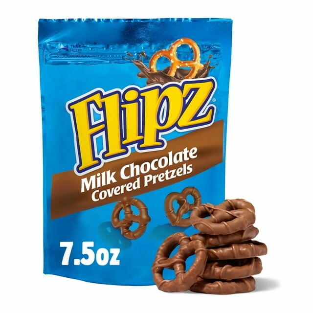 Flipz Milk Chocolate Covered Pretzels, 7.5 oz, 2 Pack - Flipz