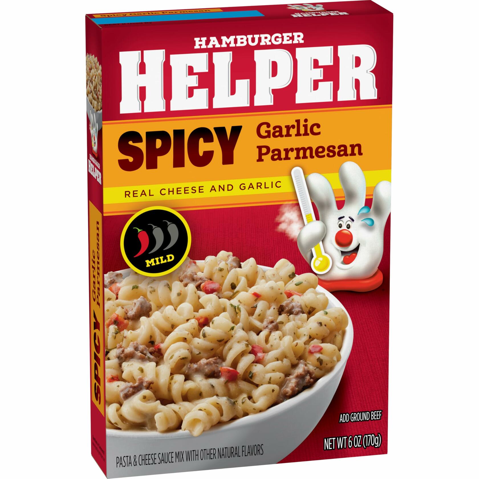 Hamburger Helper Spicy Parmesan Garlic, 6 oz (Pack of 1) - Hamburger Helper