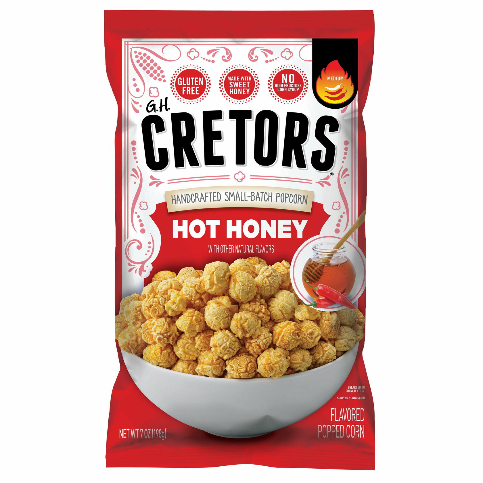 G.H. Cretors Hot Honey Kettle Corn Popcorn, 7 oz Bag - Cretors
