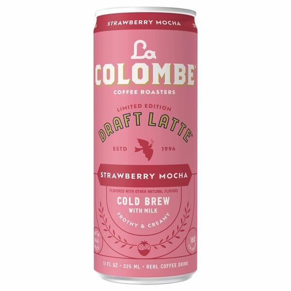 La Colombe Draft Latte Strawberry Mocha 11 oz, 12 Pack - La Colombe