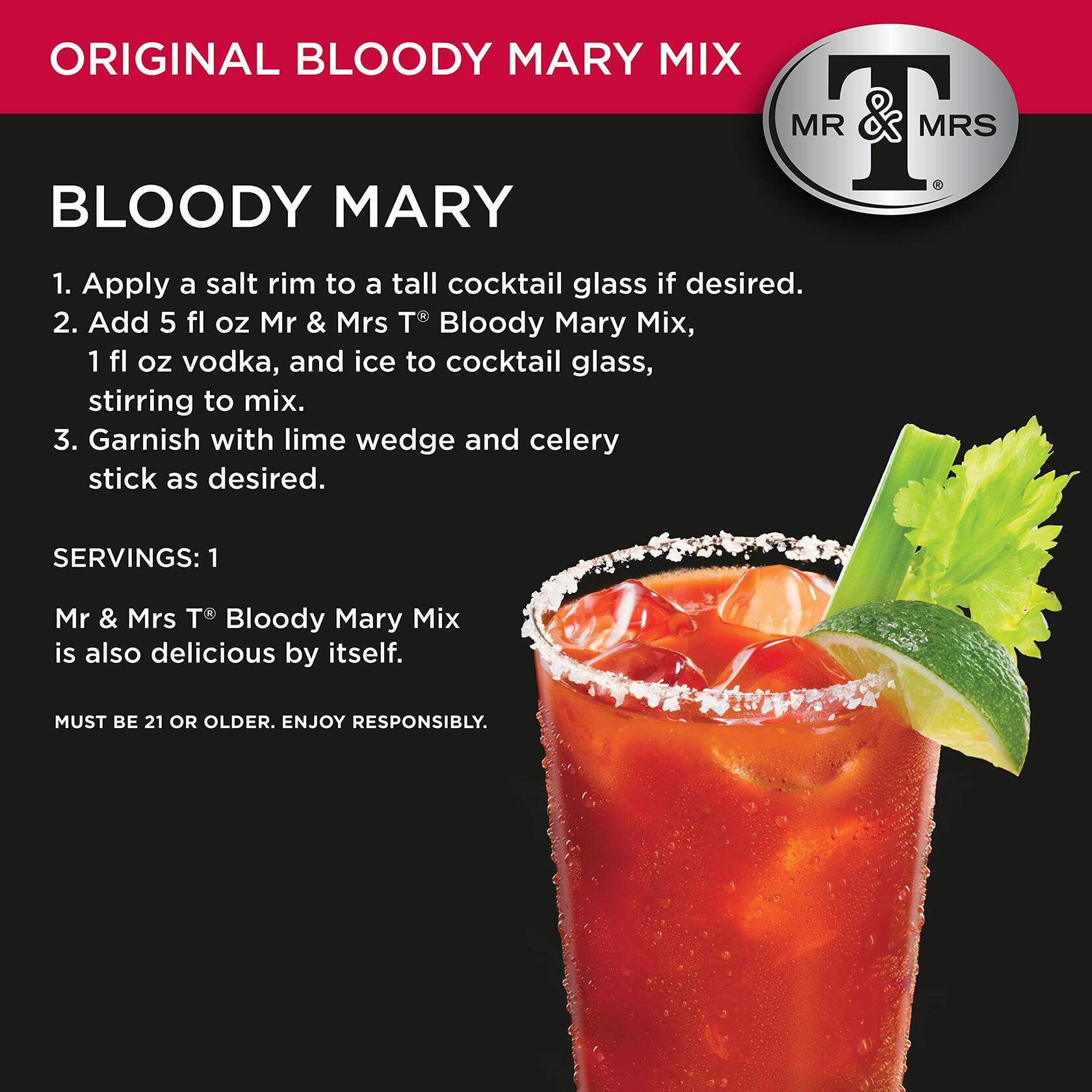Mr & Mrs T Original Bloody Mary Mix 1 liter, 4 Pack - Mr & Mrs T