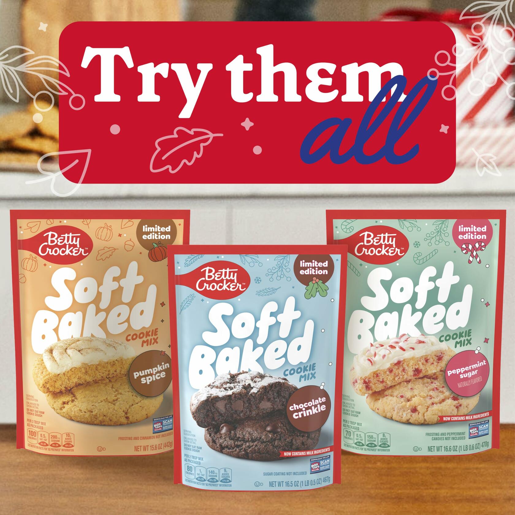 Betty Crocker Cookie Mix; Caramel Apple 16.6 oz, 2 Pack - Betty Crocker