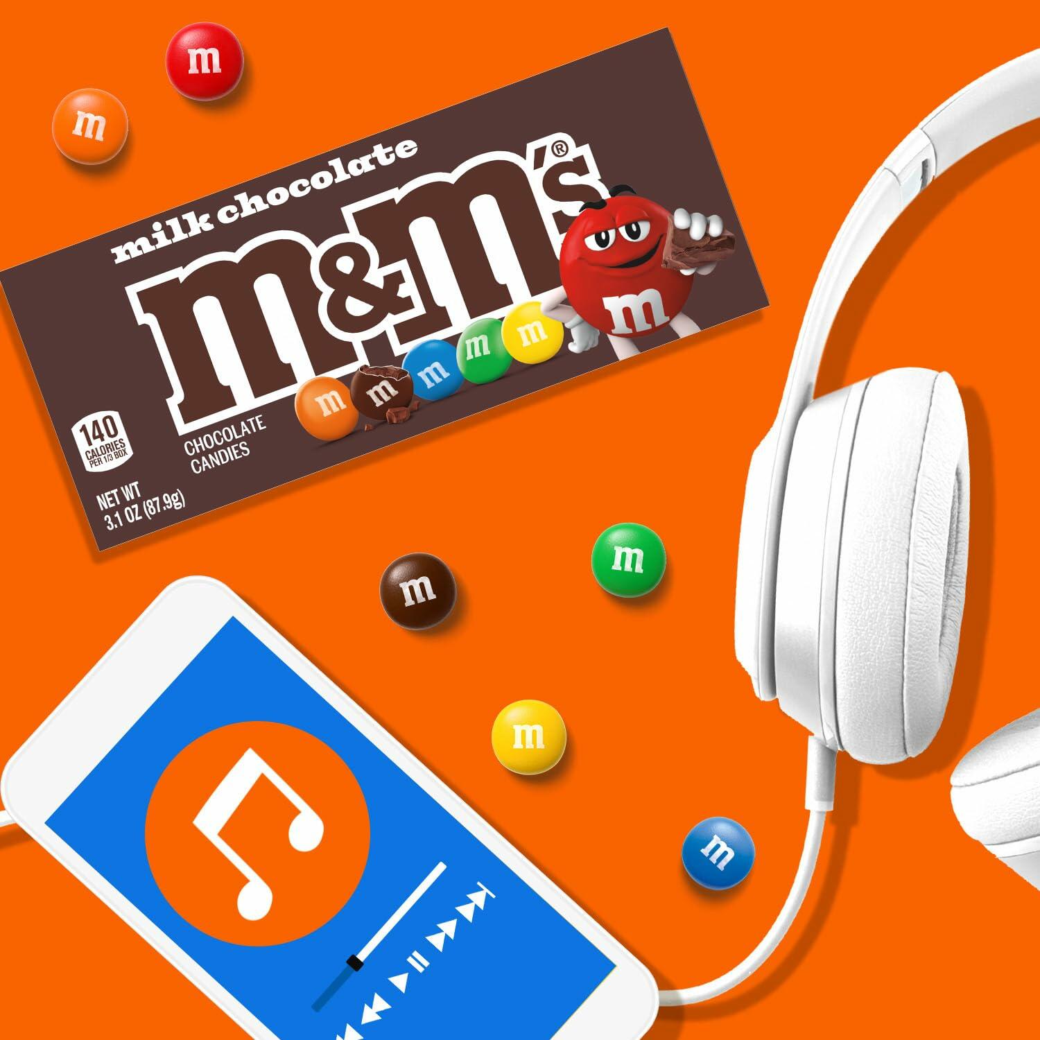 M&M's Candy Milk Chocolate Theater Box 3.1oz, 12 Pack - M&M's
