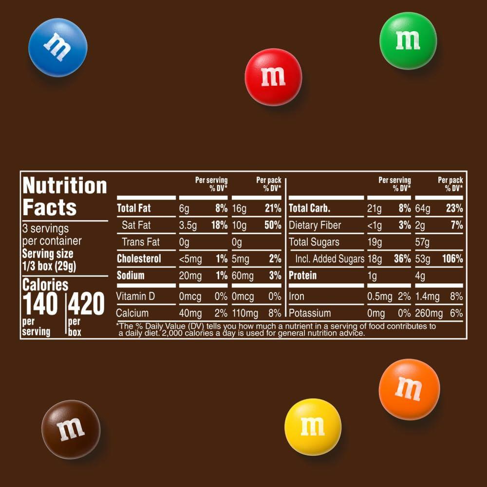 M&M's Candy Milk Chocolate Theater Box 3.1oz, 12 Pack - M&M's