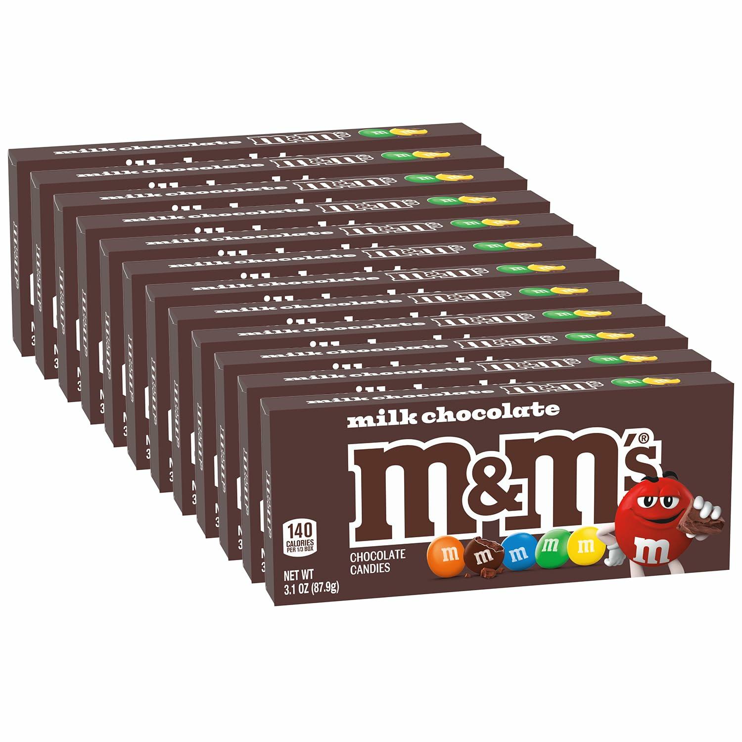 M&M's Candy Milk Chocolate Theater Box 3.1oz, 12 Pack - M&M's