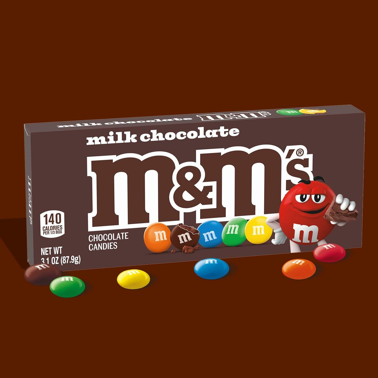 M&M's Candy Milk Chocolate Theater Box 3.1oz, 12 Pack - M&M's