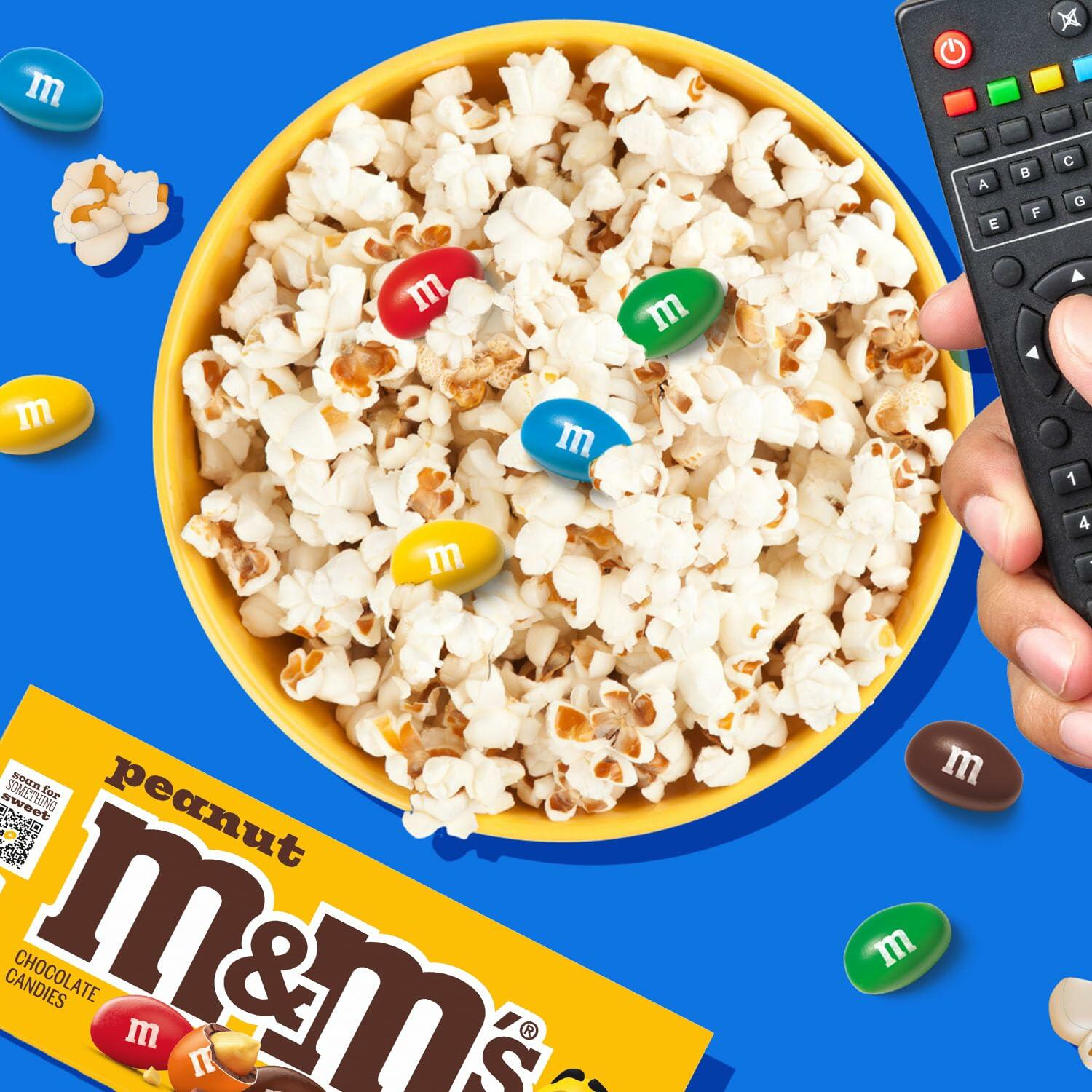 M&M's Milk Chocolate Candy Peanut Theatre Box 3.1 oz, 12 Pack - M&M's
