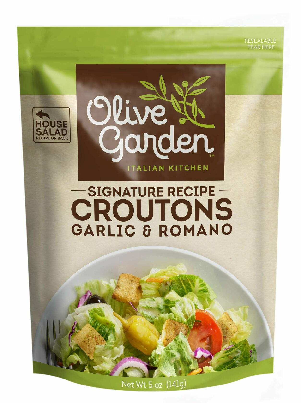Case of 9- Olive Garden Garlic & Romano Seasoned Croutons 5 Ounce - Olive Garden