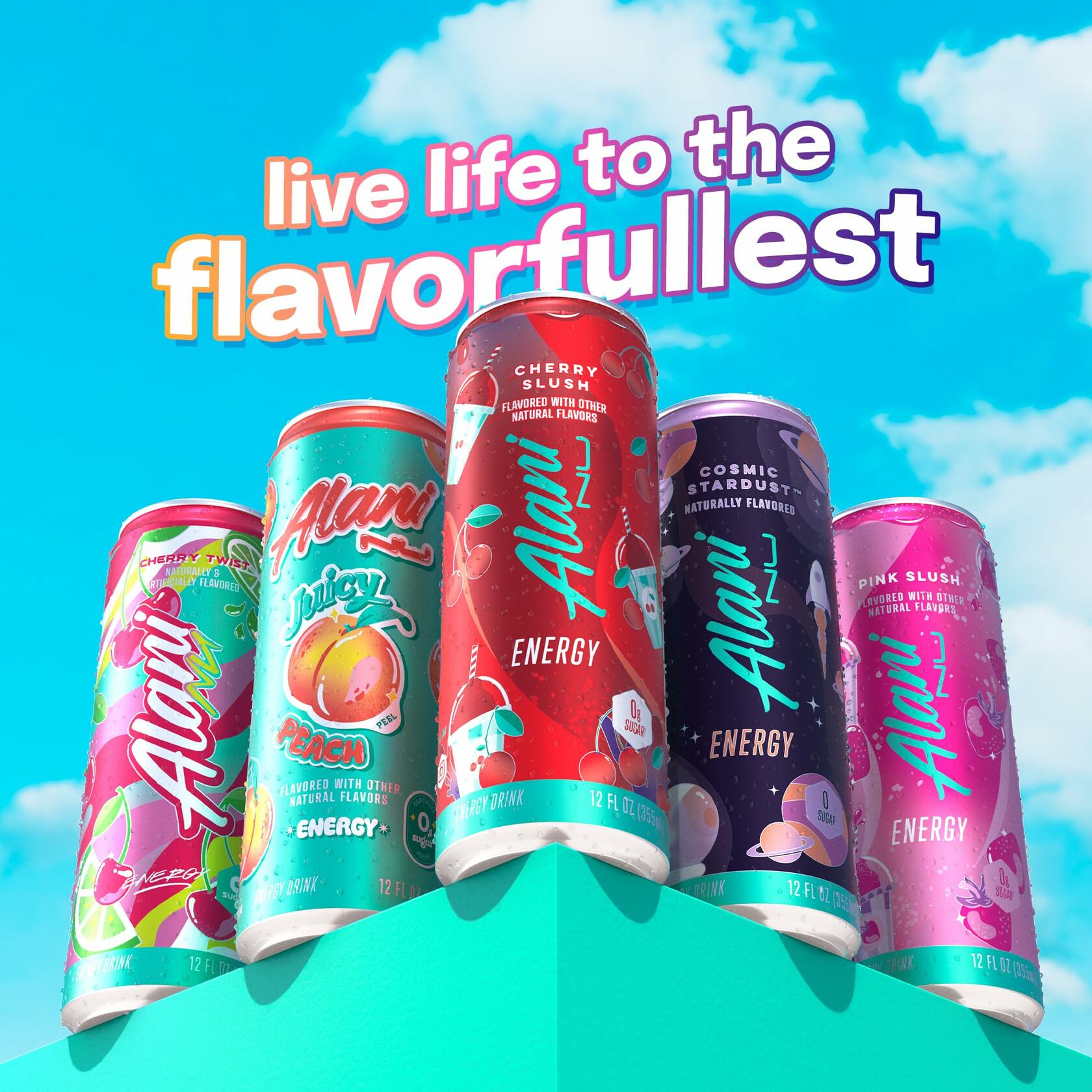Alani Nu CHERRY SLUSH Energy Drinks, Zero Sugar, 12 Fl Oz Cans, 12 Pack - Alani Nu