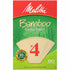 Melitta Bamboo Cone Coffee Filters No 4 Natural Brown Paper 80 Count Pack of 6 Fits 8 to 12 Cup Coffee Makers - Melitta