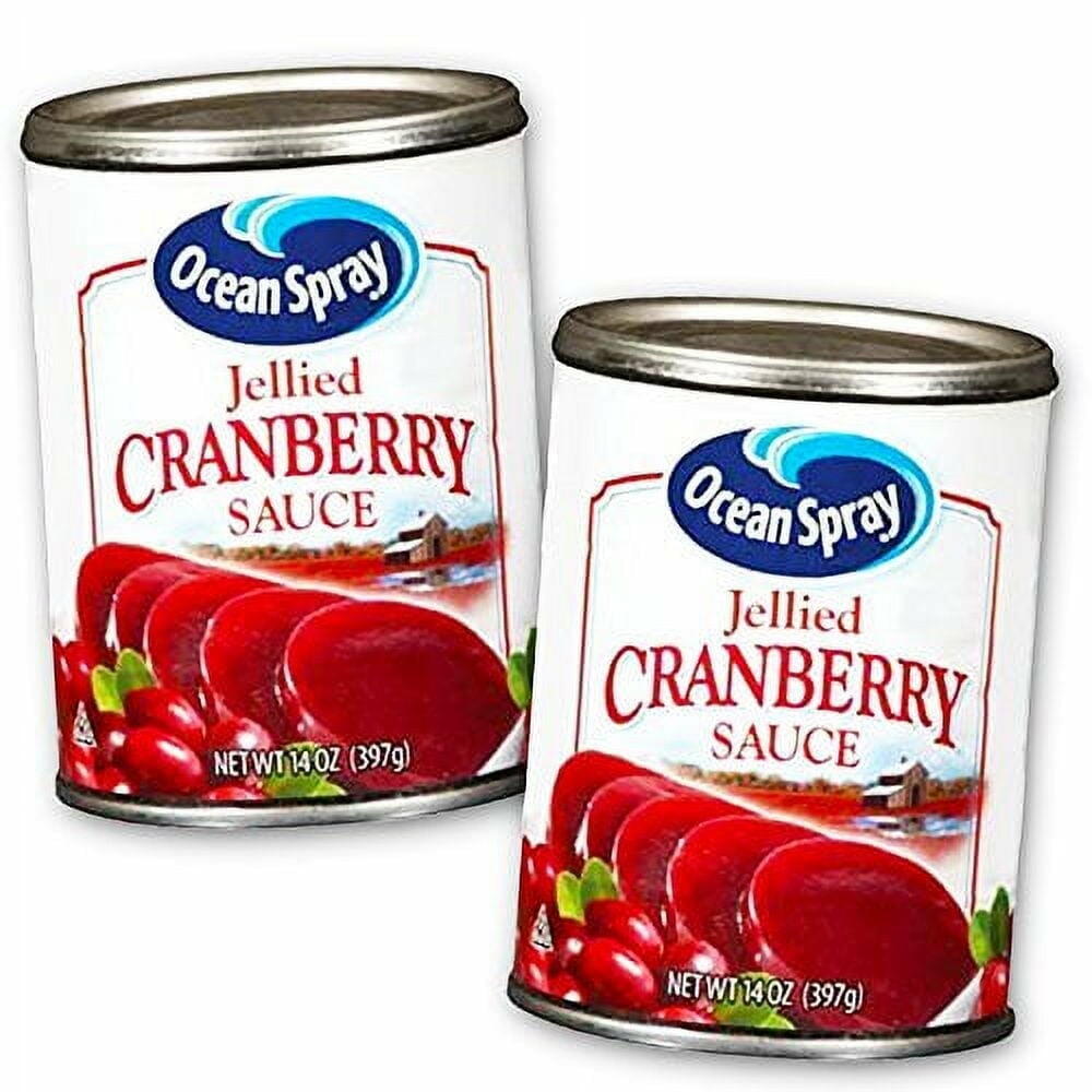 (2 pack) Ocean Spray Jellied Cranberry Sauce, 14 oz - Ocean Spray