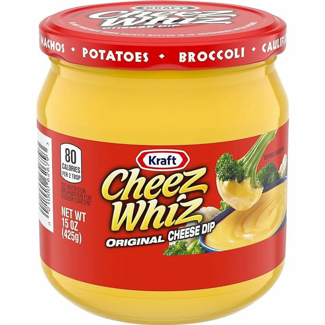 Cheez Whiz Original Cheese Dip, 15 oz Jar - Kraft