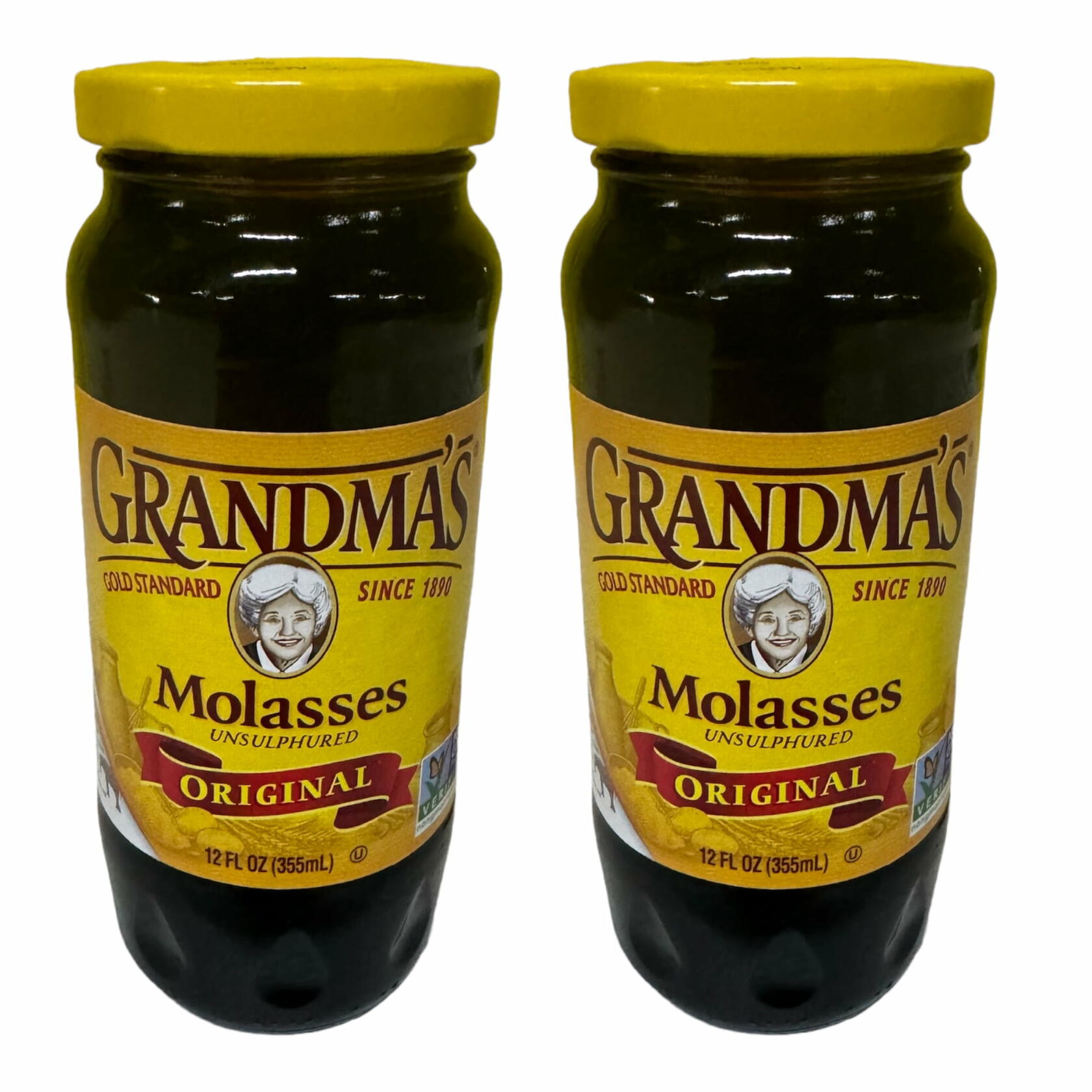 (Pack of 2) Grandma's Original Unsulphured Molasses, 12 fl oz - Grandma's