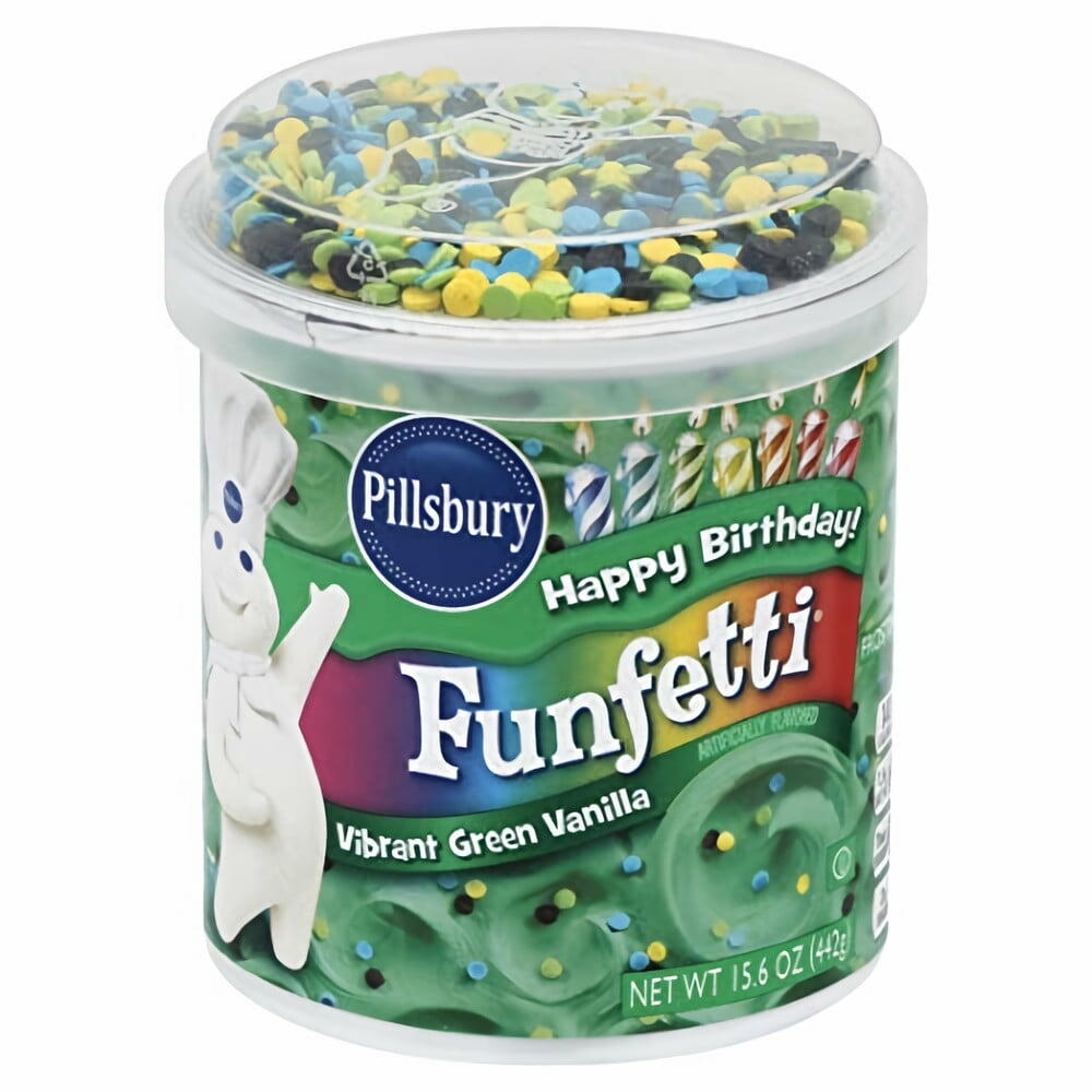 Pillsbury Funfetti Vibrant Green Vanilla Frosting (Pack of 2) - Pillsbury