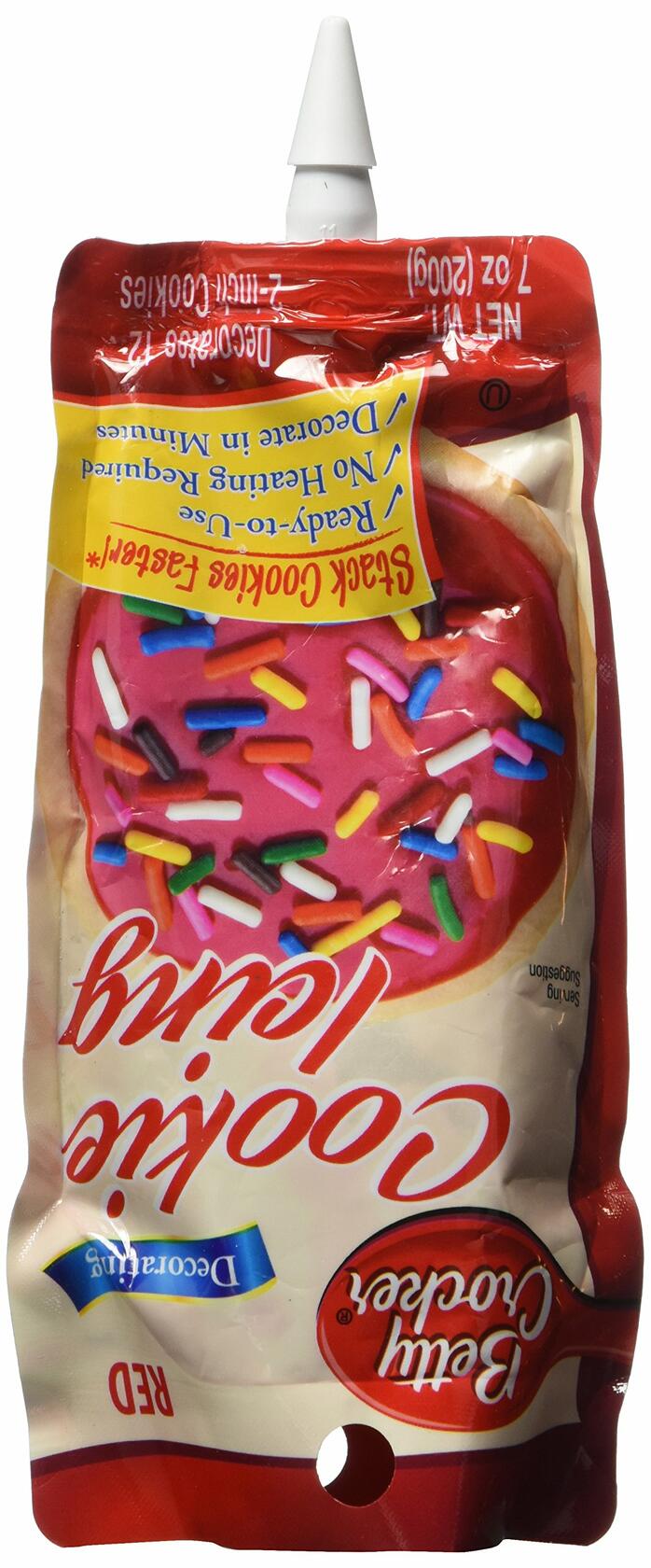 Betty Crocker Red Cookie Decorating Icing, Vanilla Flavor, 7 Ounce Pouch - Betty Crocker