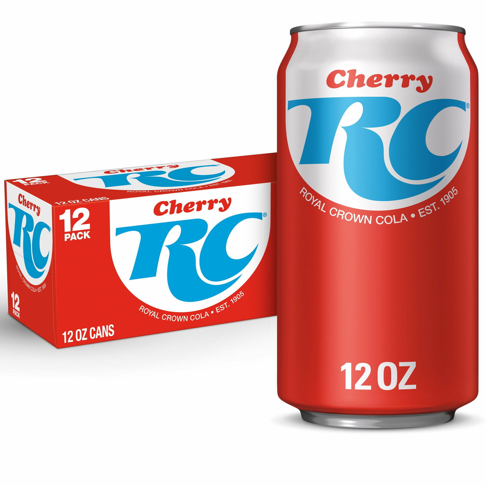 RC Cola Cherry Soda Pop, 12 fl oz, 12 Pack Cans - RC